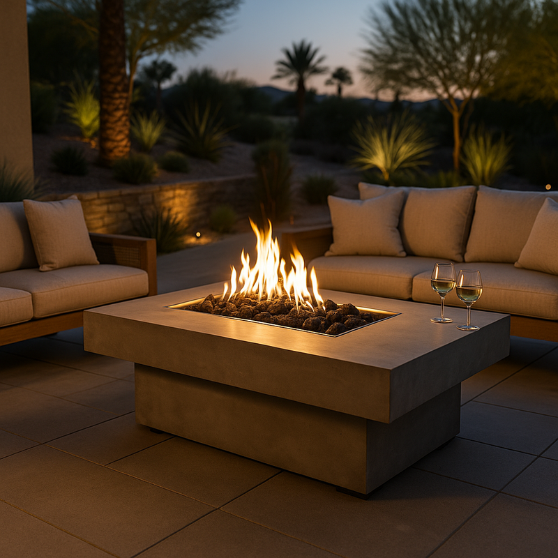 Elementi Granville Concrete Fire Pit Table