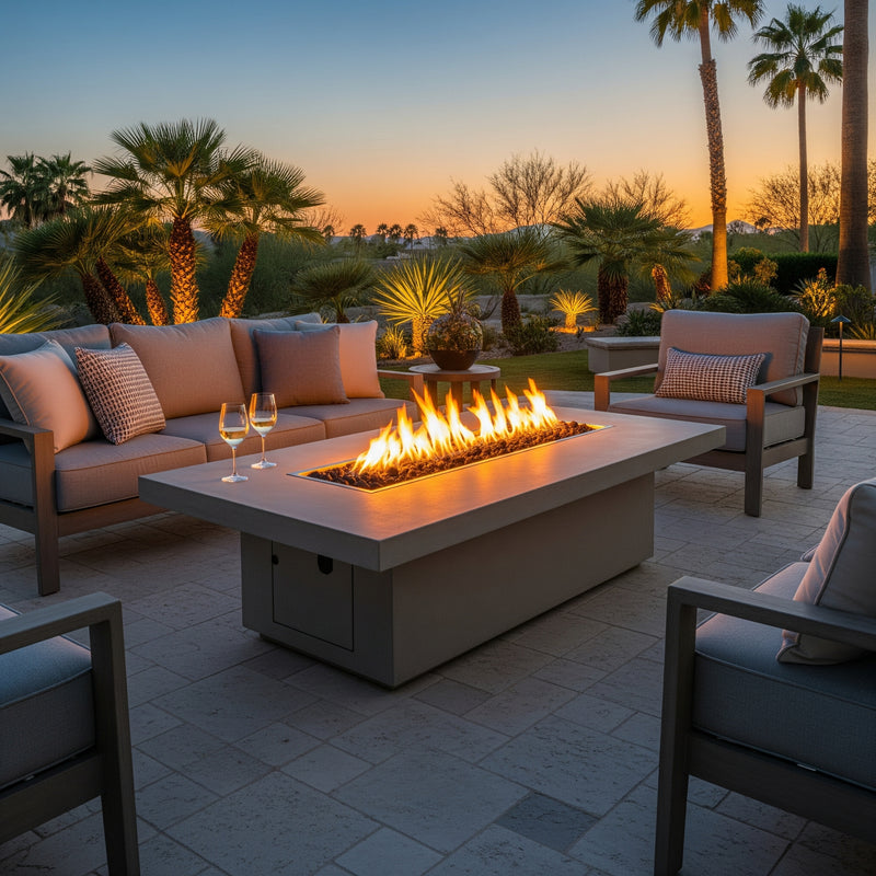 Elementi Granville Concrete Fire Pit Table