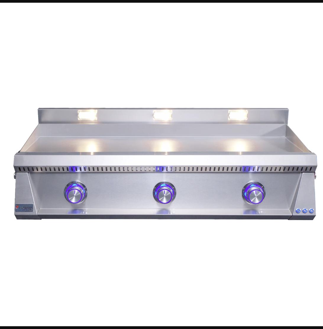 Le Griddle Pro Series 105 - 3 Burner Gas Griddle with Interior Lights (3mm)