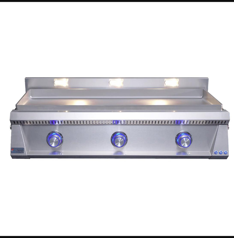 Le Griddle Pro Series 105 - 3 Burner Gas Griddle with Interior Lights (6mm)