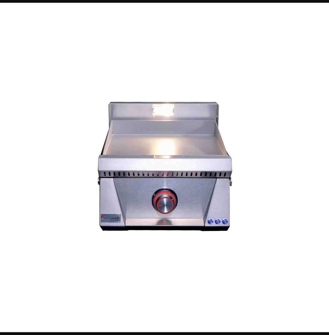 Le Griddle Pro Series 40 - 1 Burner Gas Griddle with Interior Lights (3mm)