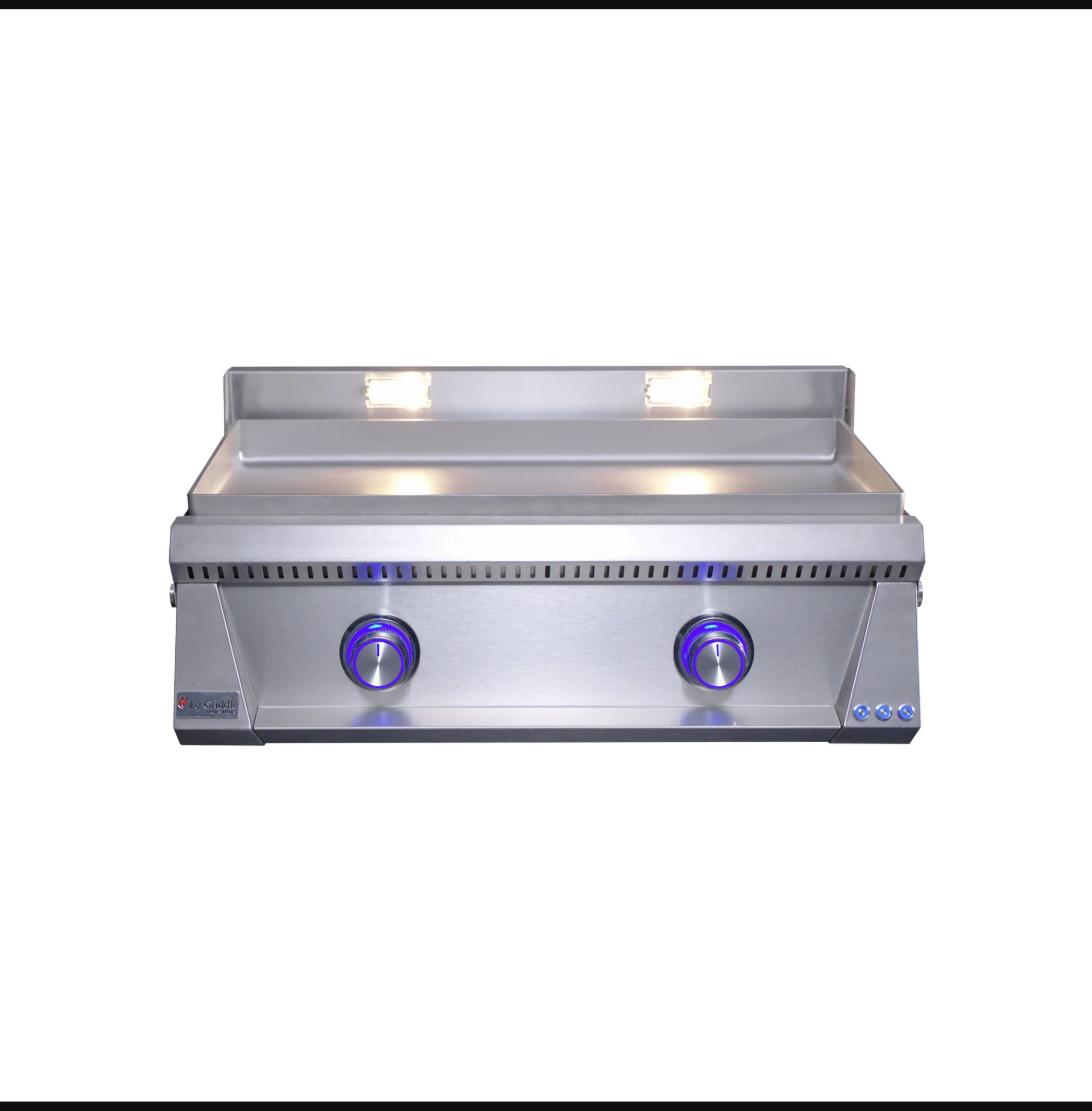 Le Griddle Pro Series 75 - 2 Burner Gas Griddle with Interior Lights (6mm)